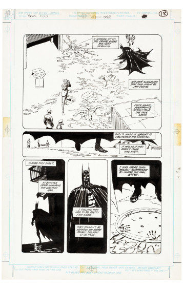 Batman: The Cult Issue #1 Story Page 18 Original Art