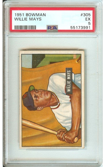 Willie Mays 1951 Bowman Rookie Card